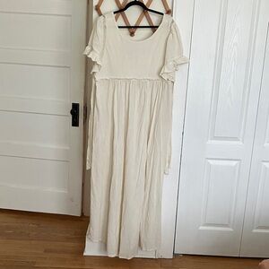 Free People 100% cotton cream dress